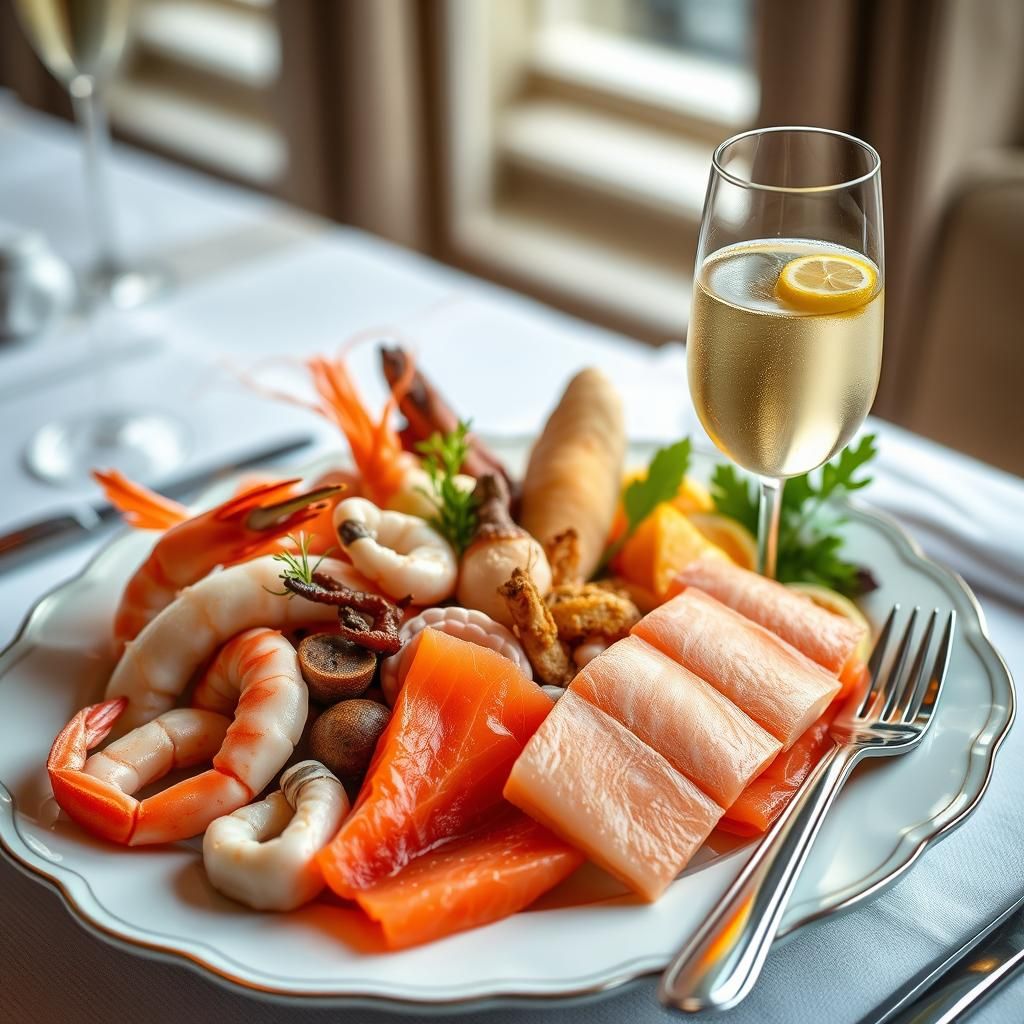 Seafood Platter in European Haute Cuisine