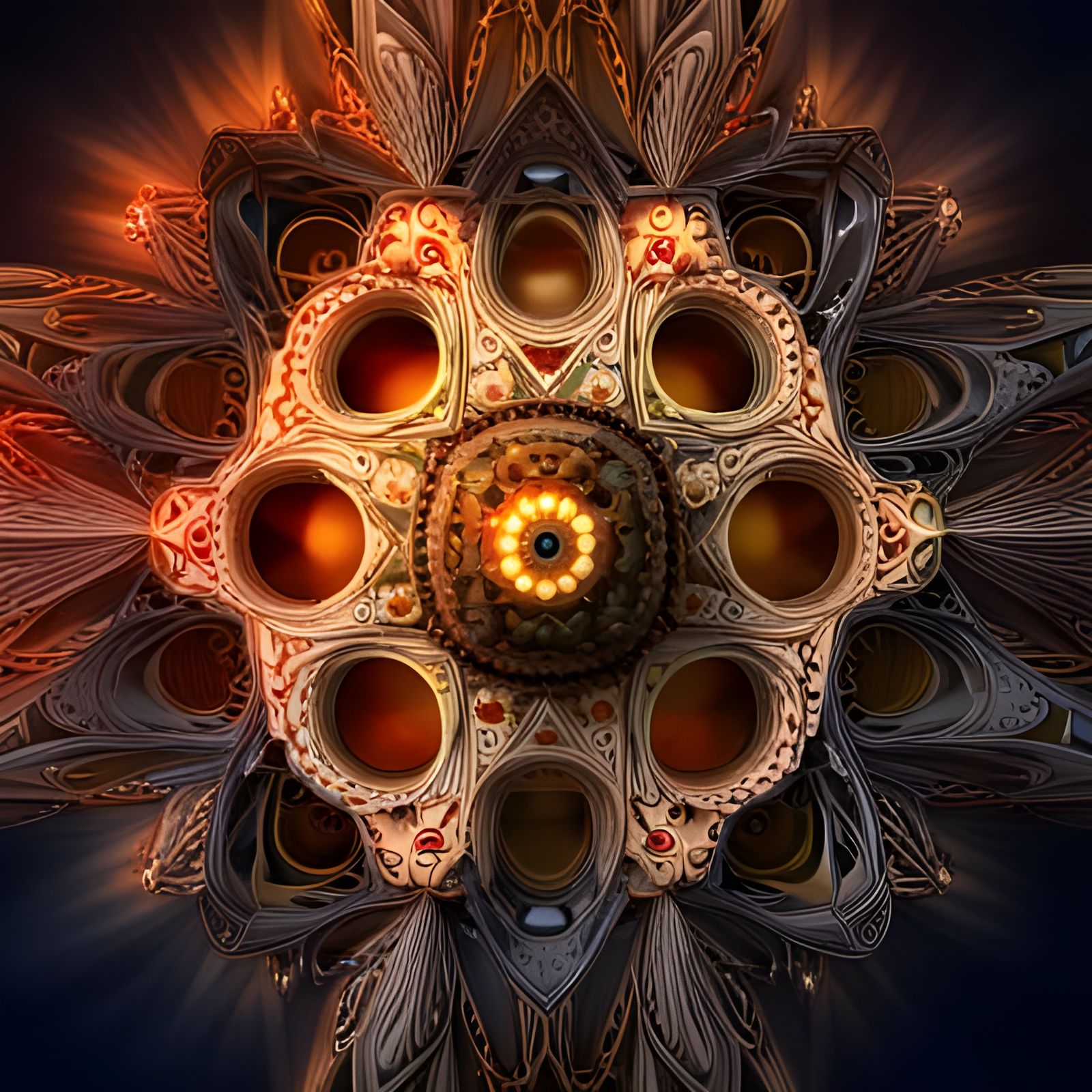 Intricate 3D Kaleidoscope Render in Octane
