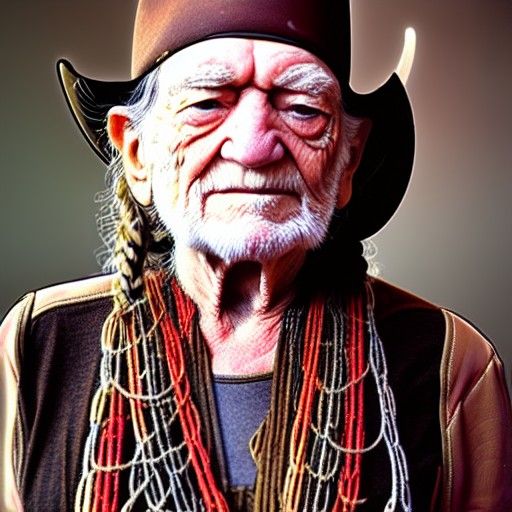 Willie Nelson in Steampunk Style