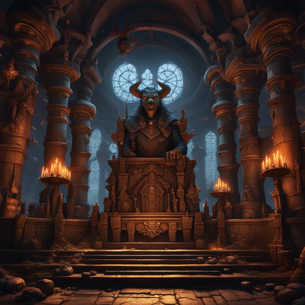 Ogre God Torg's Altar: Dark Fantasy Concept Art