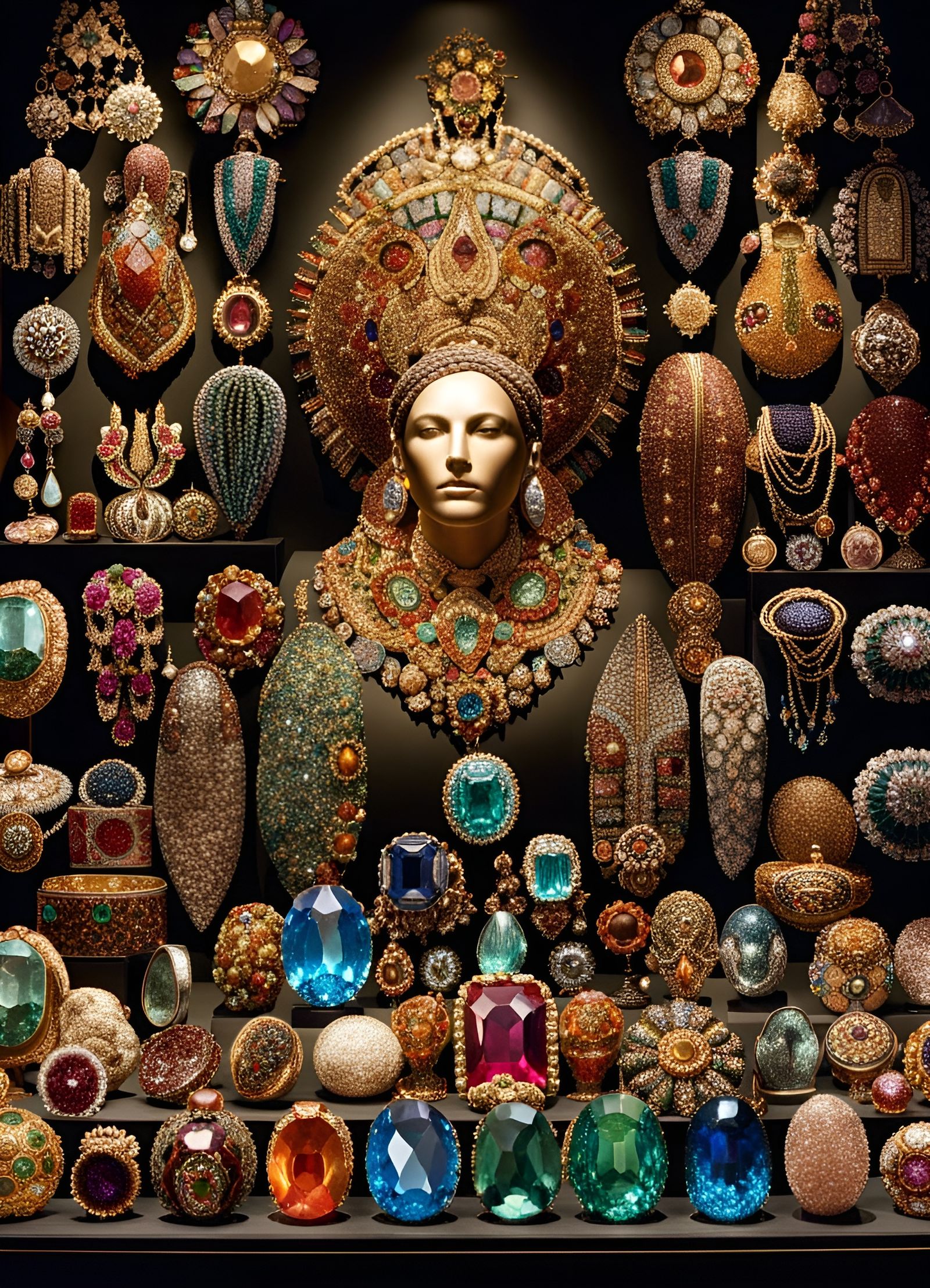 Museum Display of Sparkling Jewel People