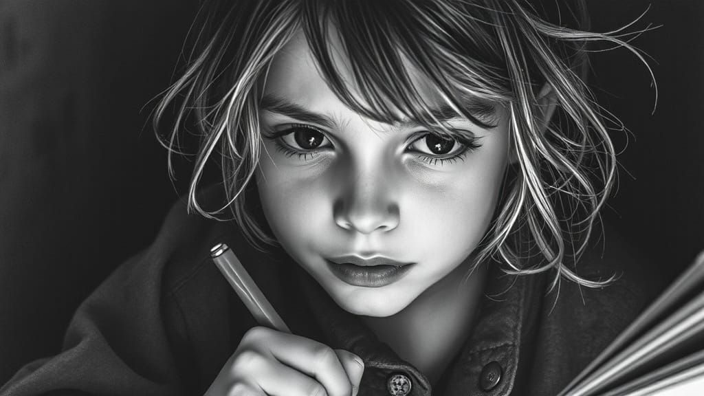 Hyperrealistic Fantasy Child Trapped by Shadows