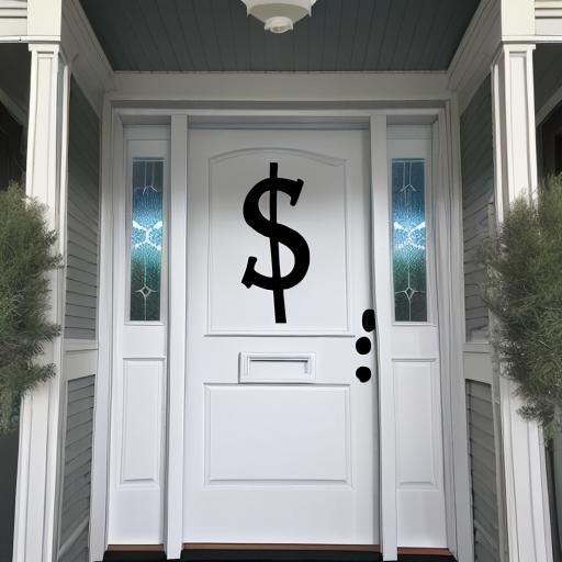 Front Door with Dollar Sign Concept