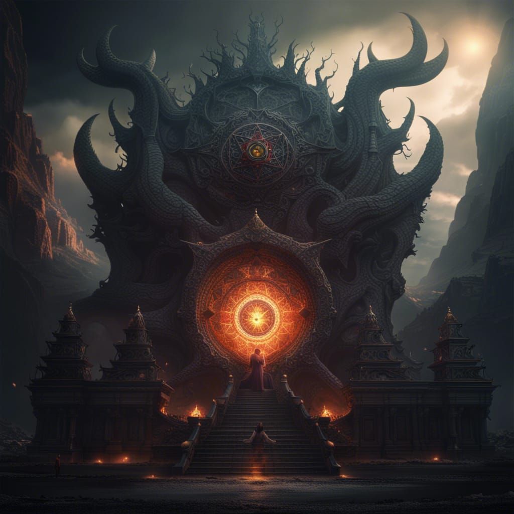 Dramatic Demon Chakra Digital Matte Painting