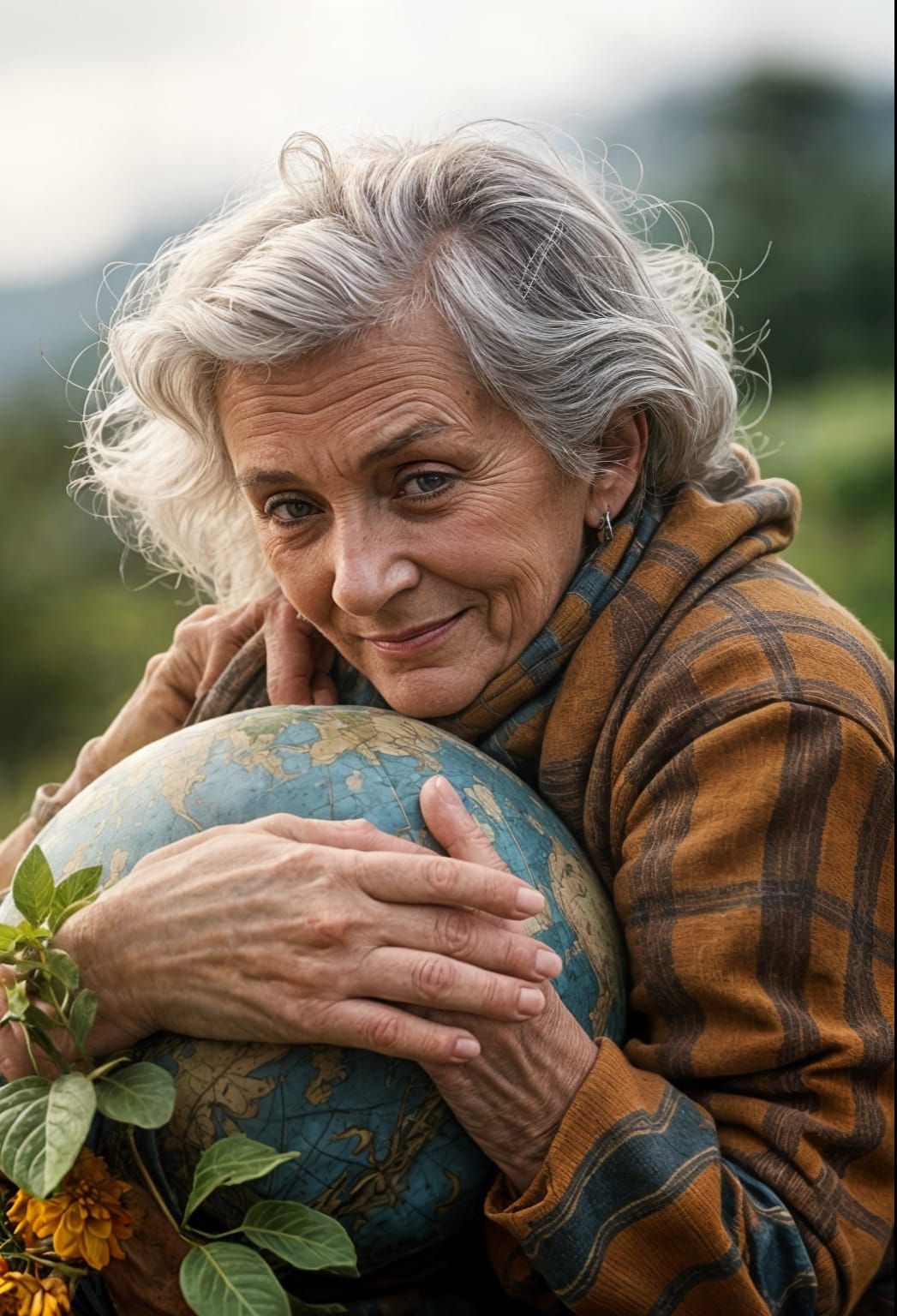 Gaia: Earth Mother Cuddling the World