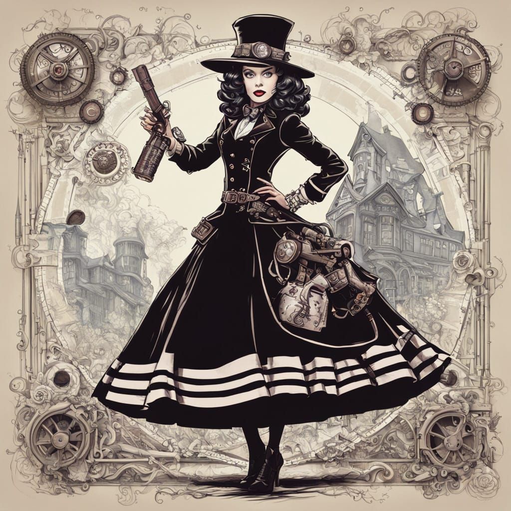 Steampunk Nobility in Victorian-Inspired Gears and Cogwork