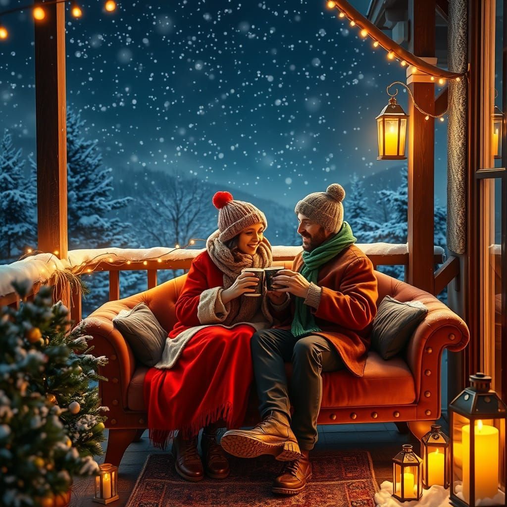 Enchanting Winter Wonderland Scene in Charming Style