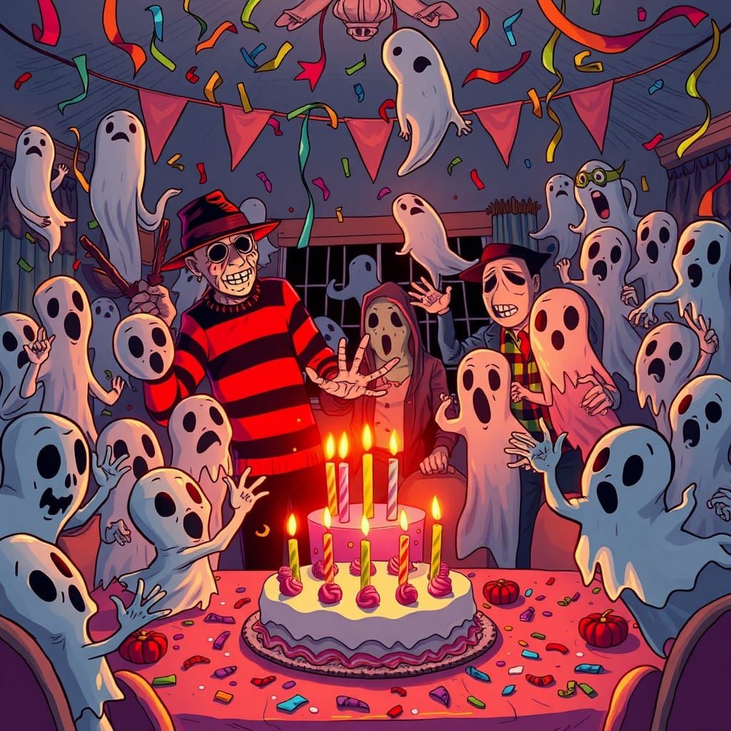 Iconic Horror Villains Crash a Child's Birthday Party