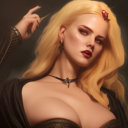 Gothic Witch Concept Art in Dark Fantasy Style