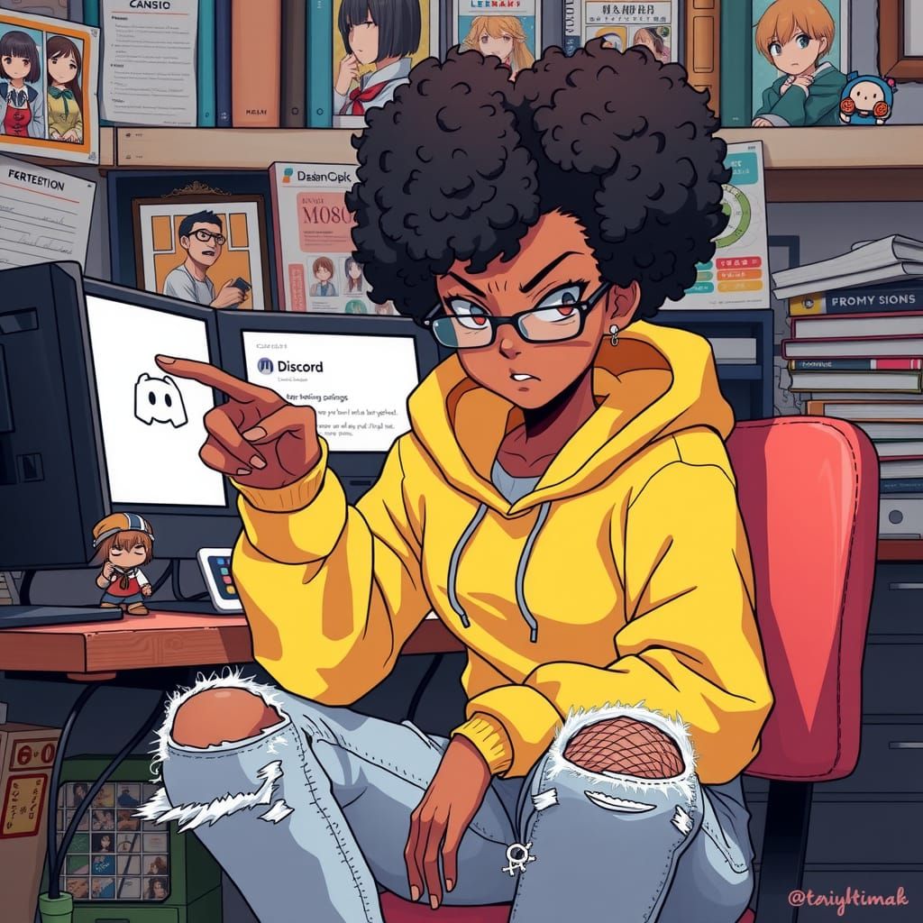 Sassy Anime-Inspired Woman Confronts Discord in a Bold, Past...