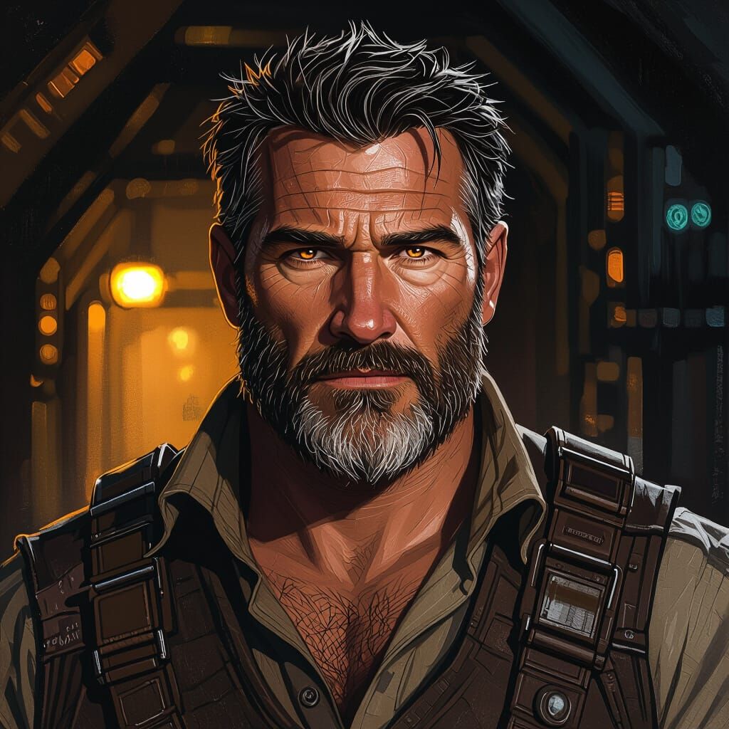 Imposing Man with Bear Shifter Build in Fantasy Setting