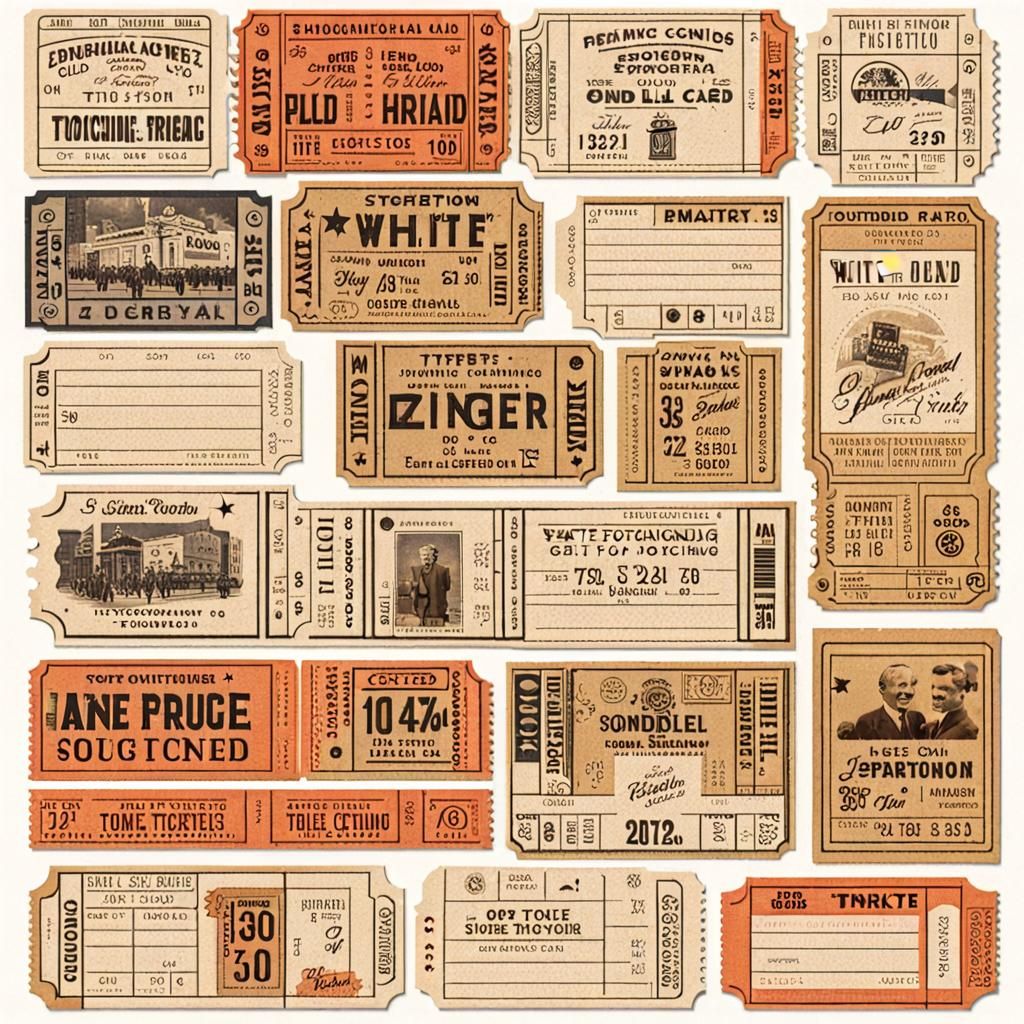 vintage movie tickets