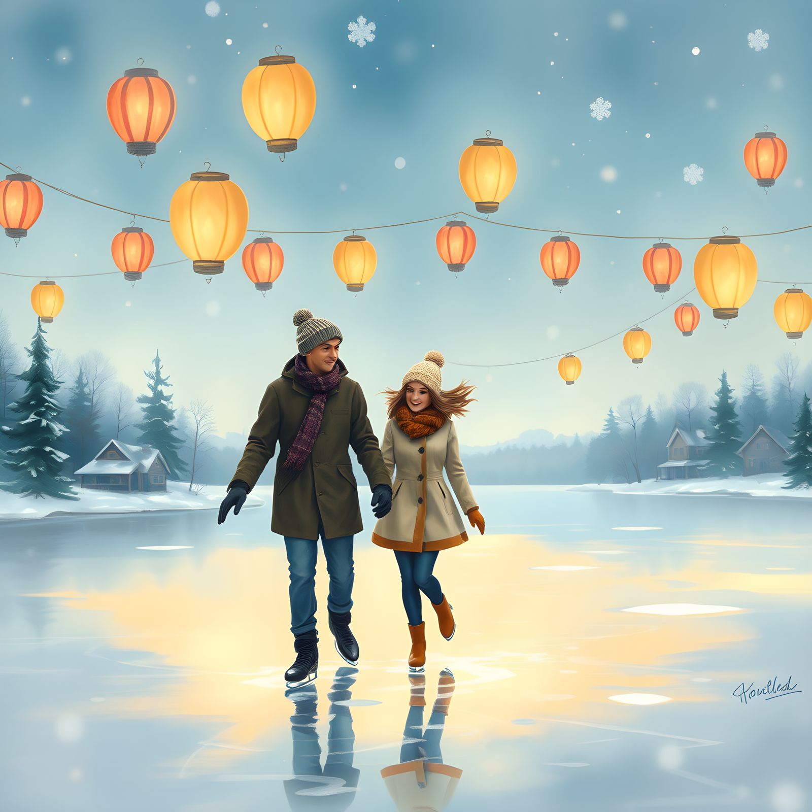 Romantic Winter Wonderland Scene