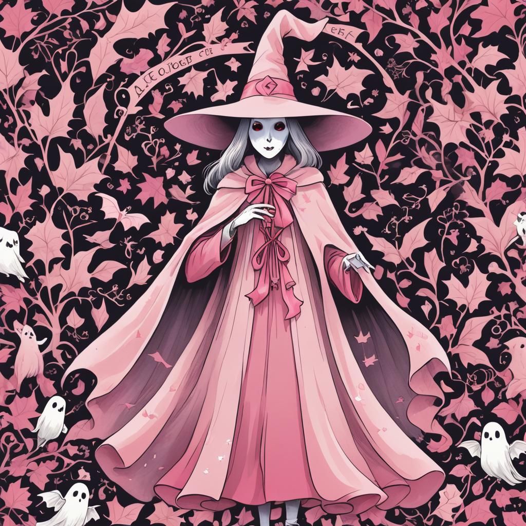 Pink Halloween Ghost for Breast Cancer Awareness