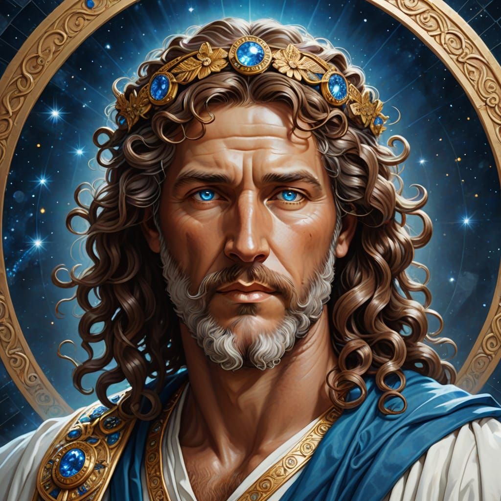 Asclepius, God of Medicine, Portrait with Healing Ambience