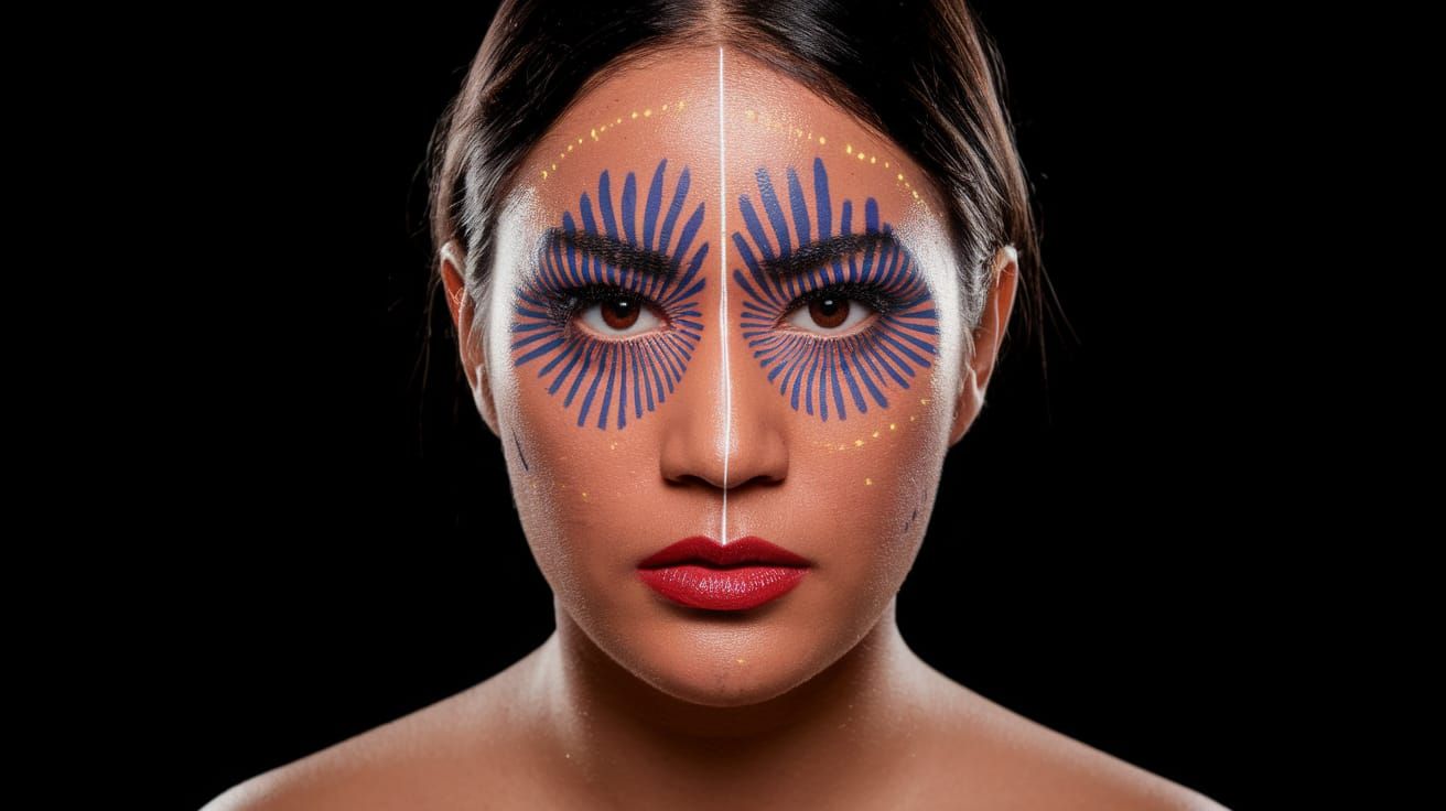 Puerto Rican Goddess in Vibrant Spirographic Hues