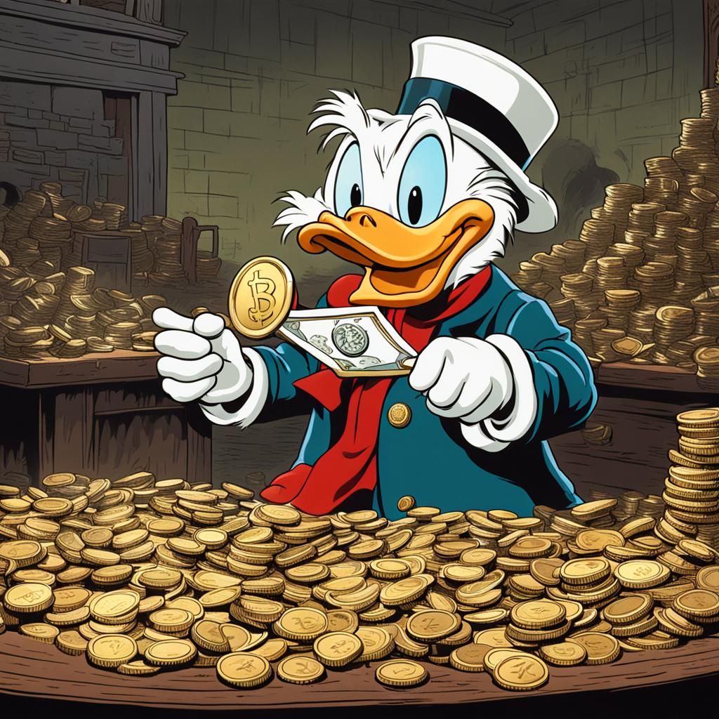 Scrooge McDuck and His Lucky Coin