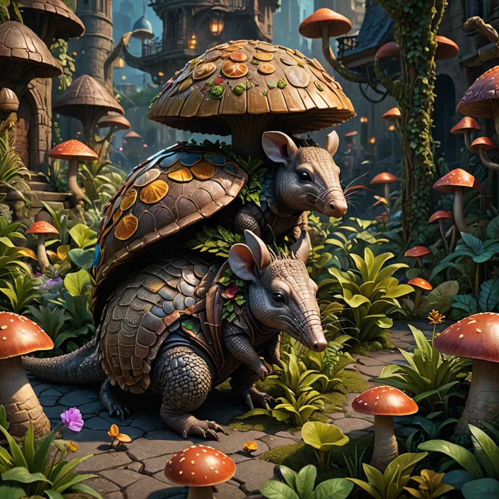 Magical Man-Eating Armadillo in Enchanted City