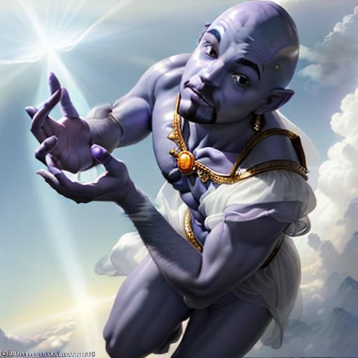 Heavenly Genie Portrait in Ethereal Style