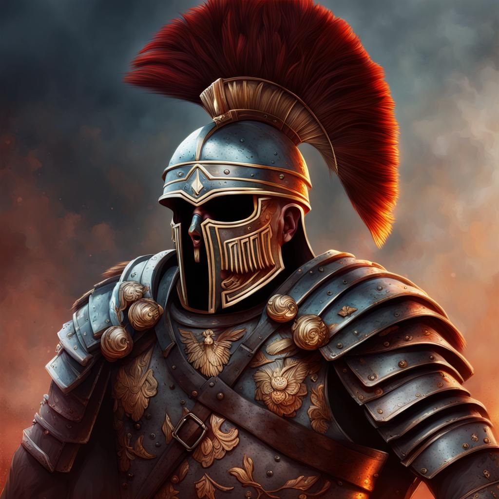 Undead Roman Soldier Legion in Hyperrealistic Style