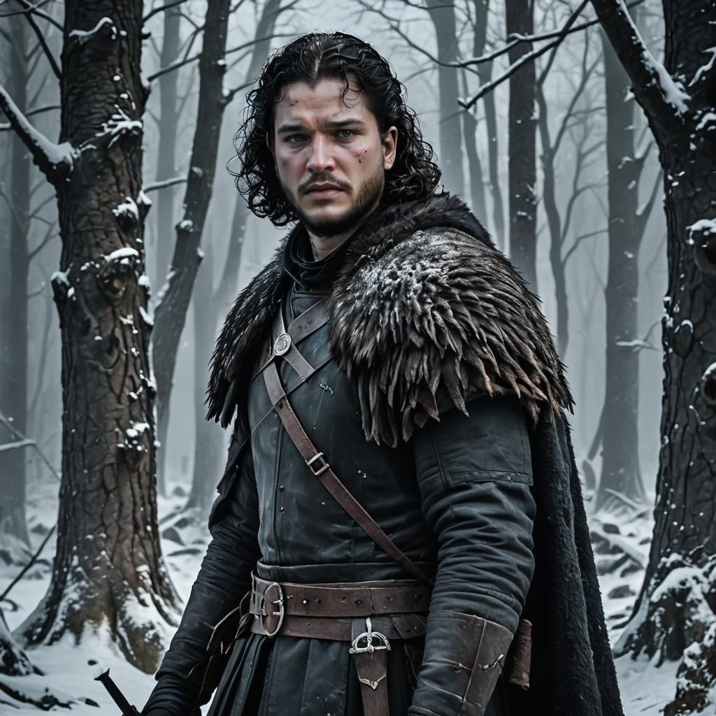 Jon Snow Beyond the Wall: Digital Portrait