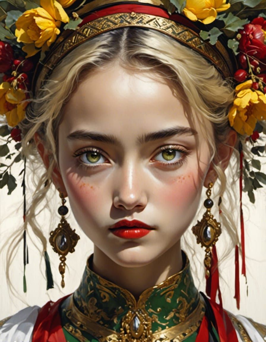 Portrait of Woman in Caravaggio Style