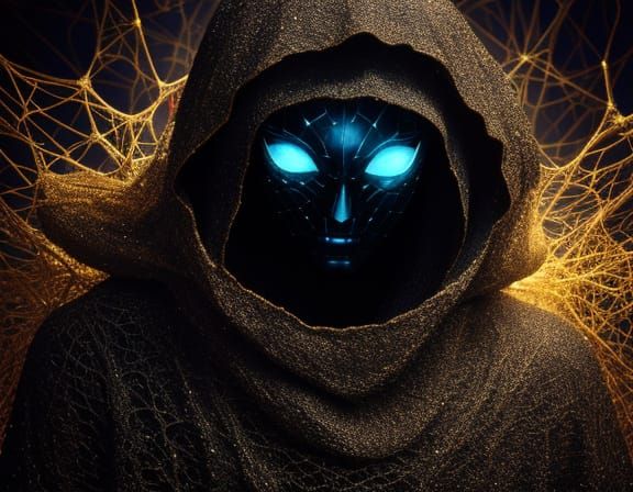 Cosmic Horror Creature Escapes Sinful Webs in Golden Hour Gr...