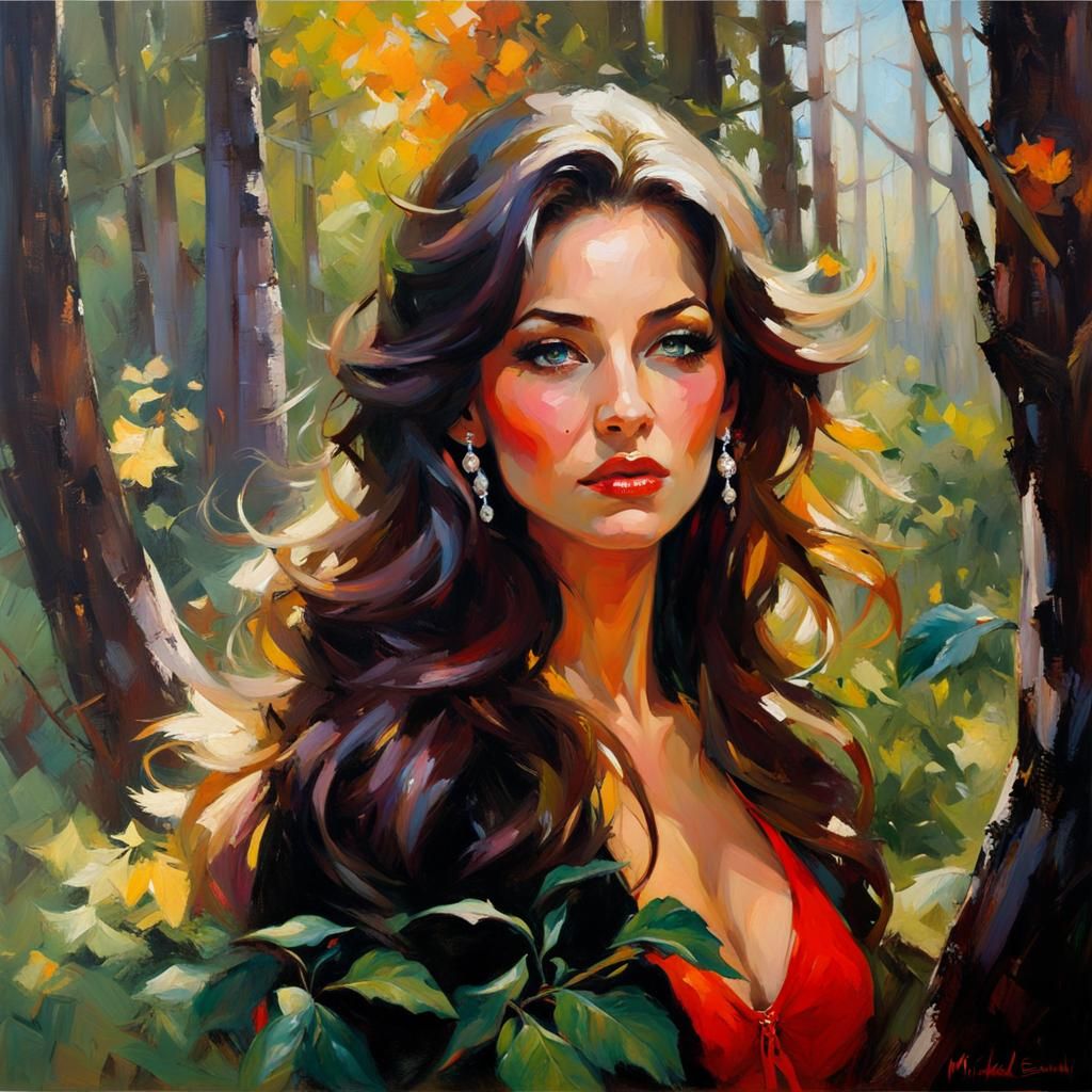 Eldritch Forest as Impasto Painting