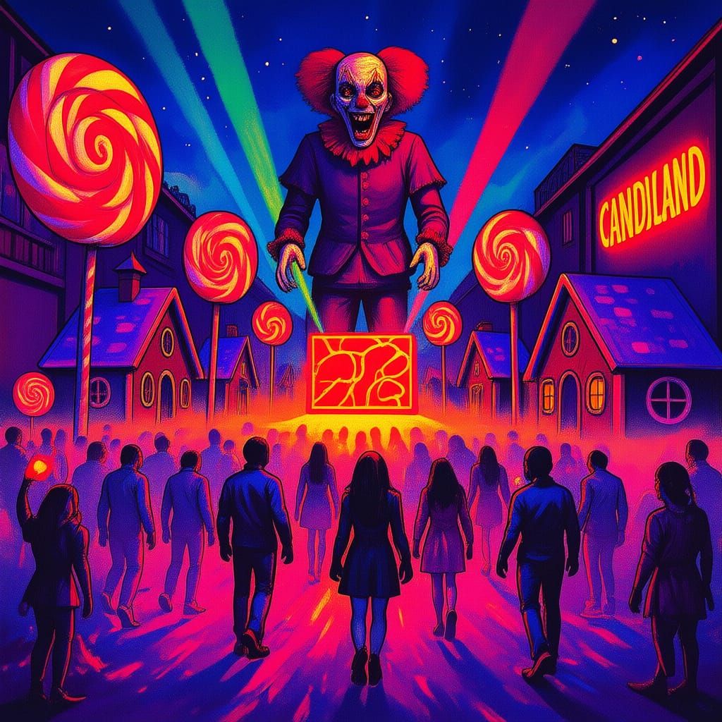 Candyland Themed Warehouse Rave Party