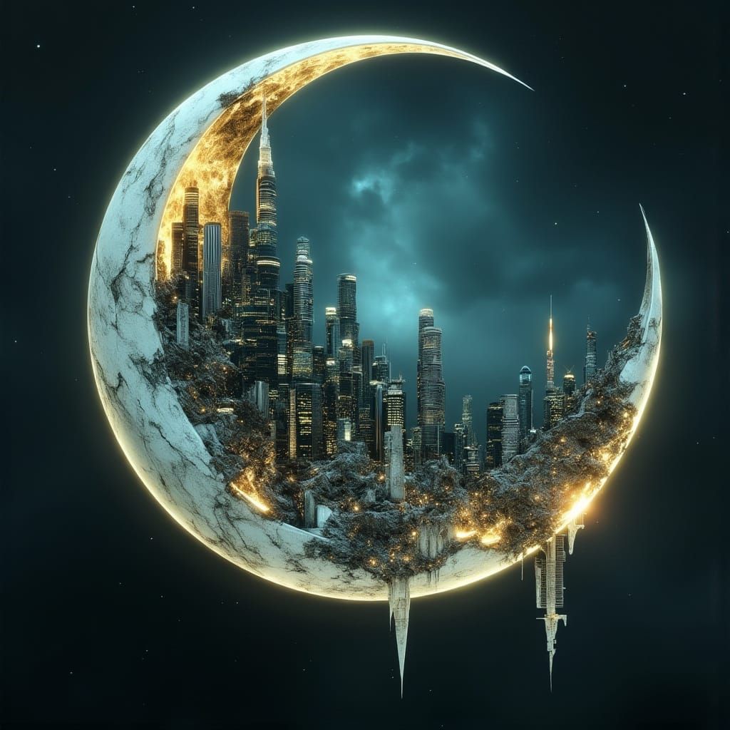 Ethereal Cityscape in Dreamlike HDR