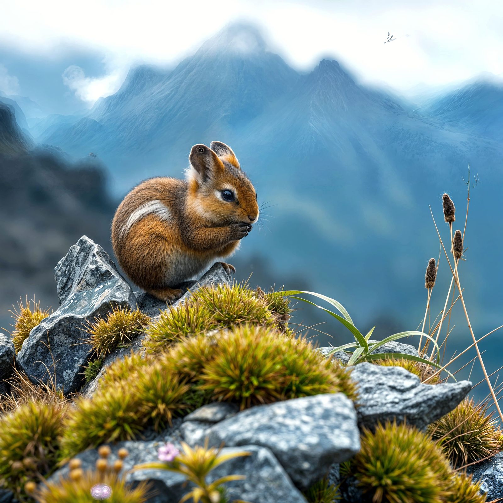Pika in Fanciful Mountain Habitat