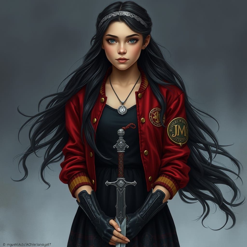 Enigmatic Youth in Ancient Celtic Style