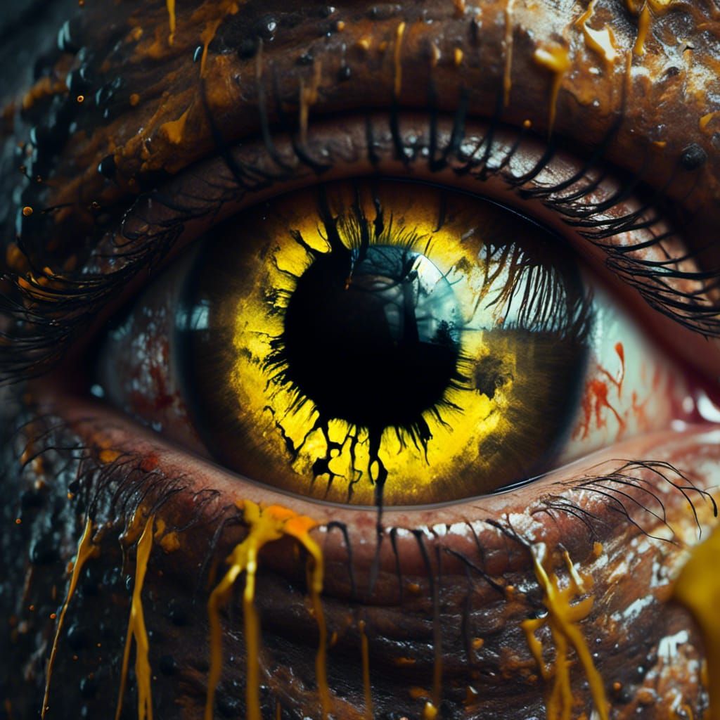 Creepy Zombie Eyeball with Galaxy Glow