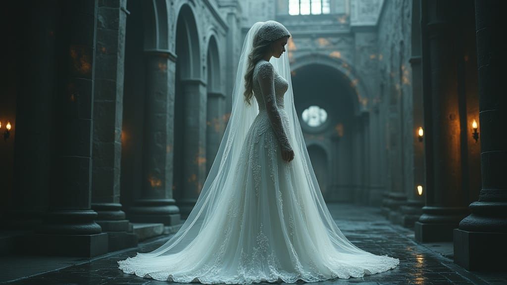 Madeline Kahn as Bride of Frankenstein, Dark Fantasy Art