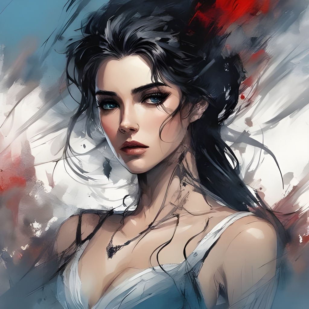 Tired Beauty: A 19th Century Portrait in Ink