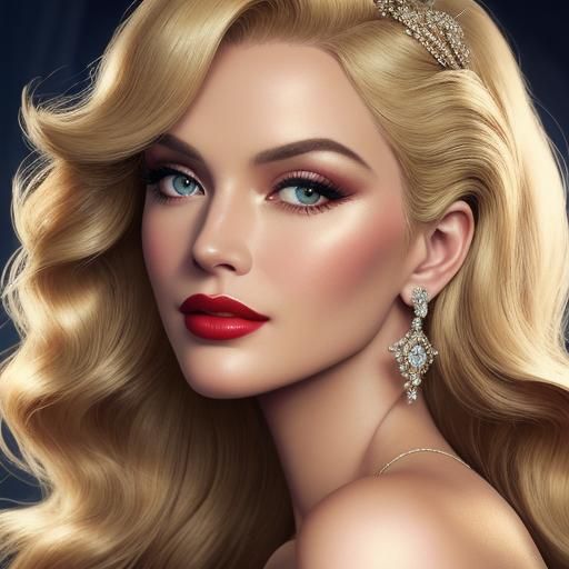 Old Hollywood Glamour Red Carpet Magazine Cover