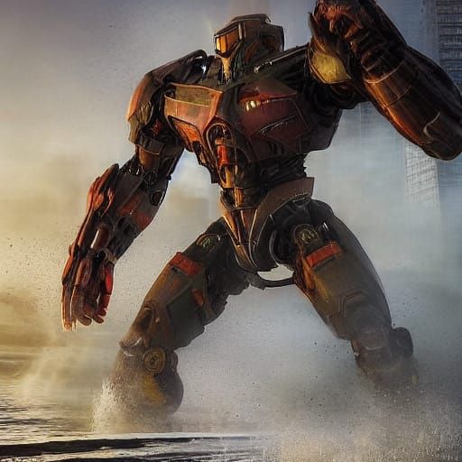 Idyllic Tropical Beach Sunset in Impressionist Style