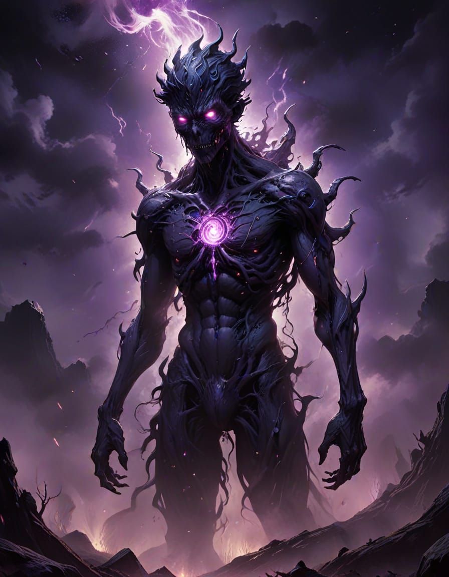 Anime Monster Shadryth in Dark Surrealism Style