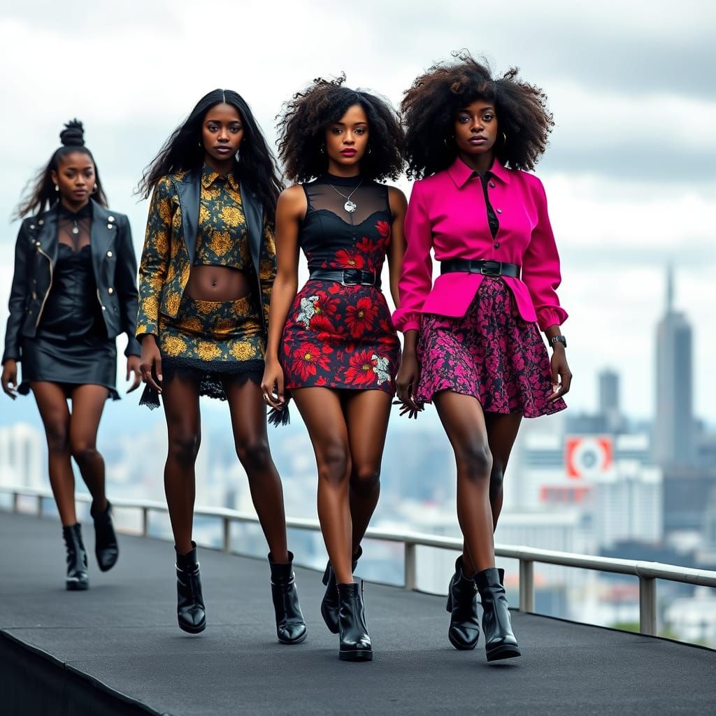 Dark Goddesses Strut Tokyo Runway in Bold African Prints and...