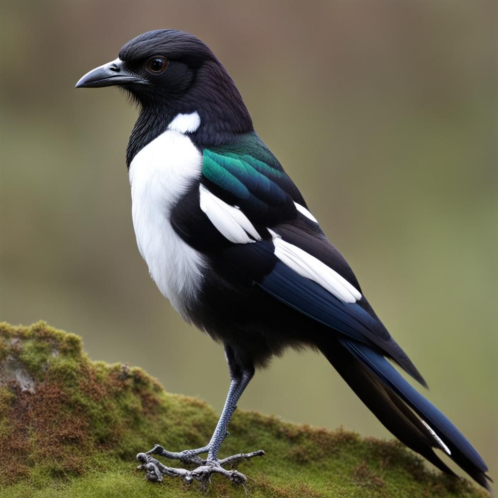 Celtic Magpie: A Scottish Art Piece