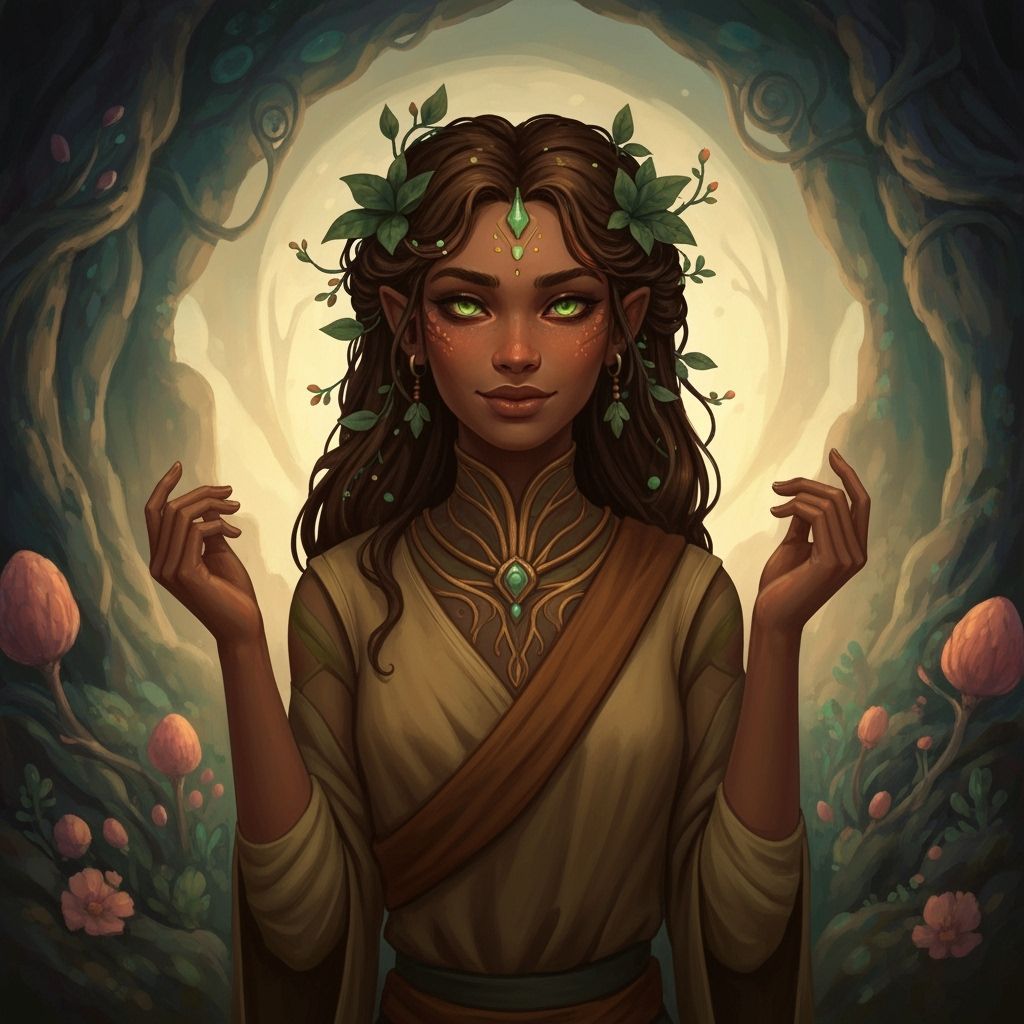 Elegant Earth Goddess in Detailed Matte Painting