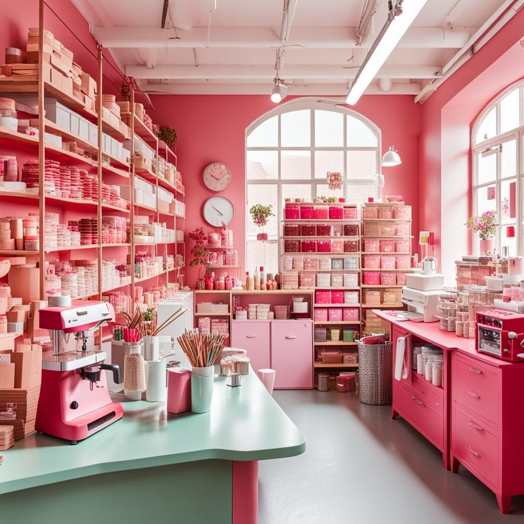 Dreamy Retro Crafting Room in Warehouse Conversion