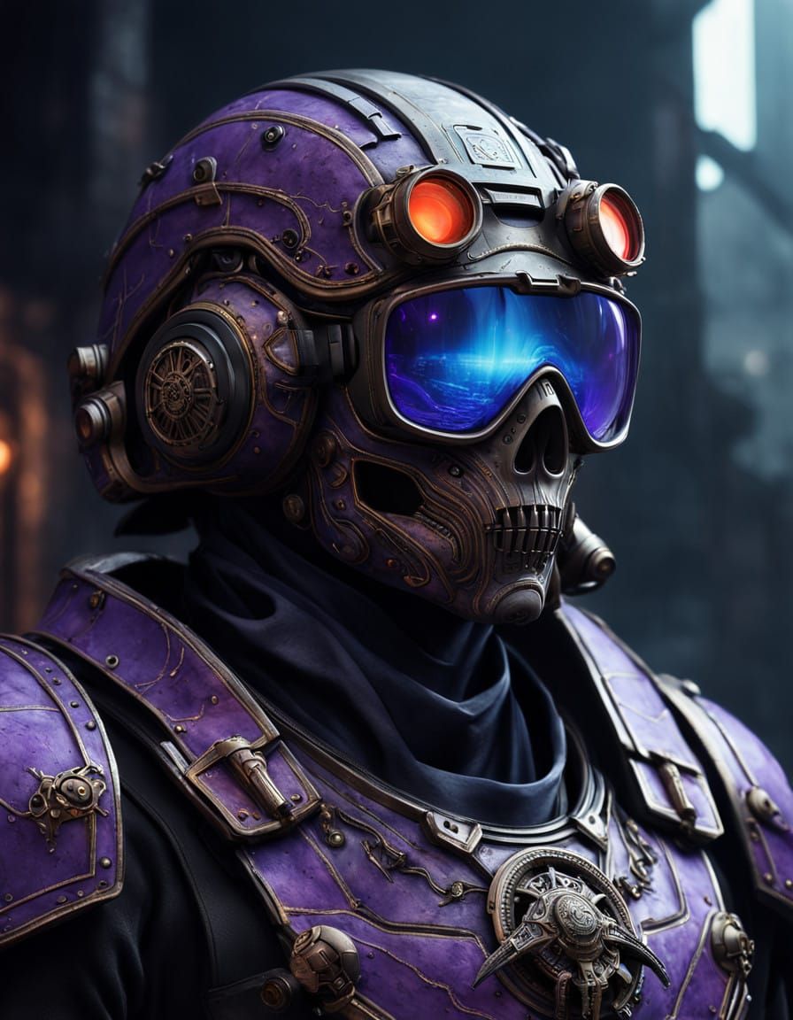 Intimidating Modern Soldier in Futuristic Armor