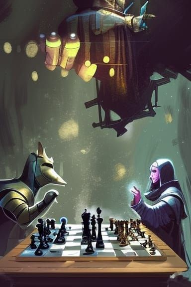 Chess Pieces Battle: Knight Versus Bishop