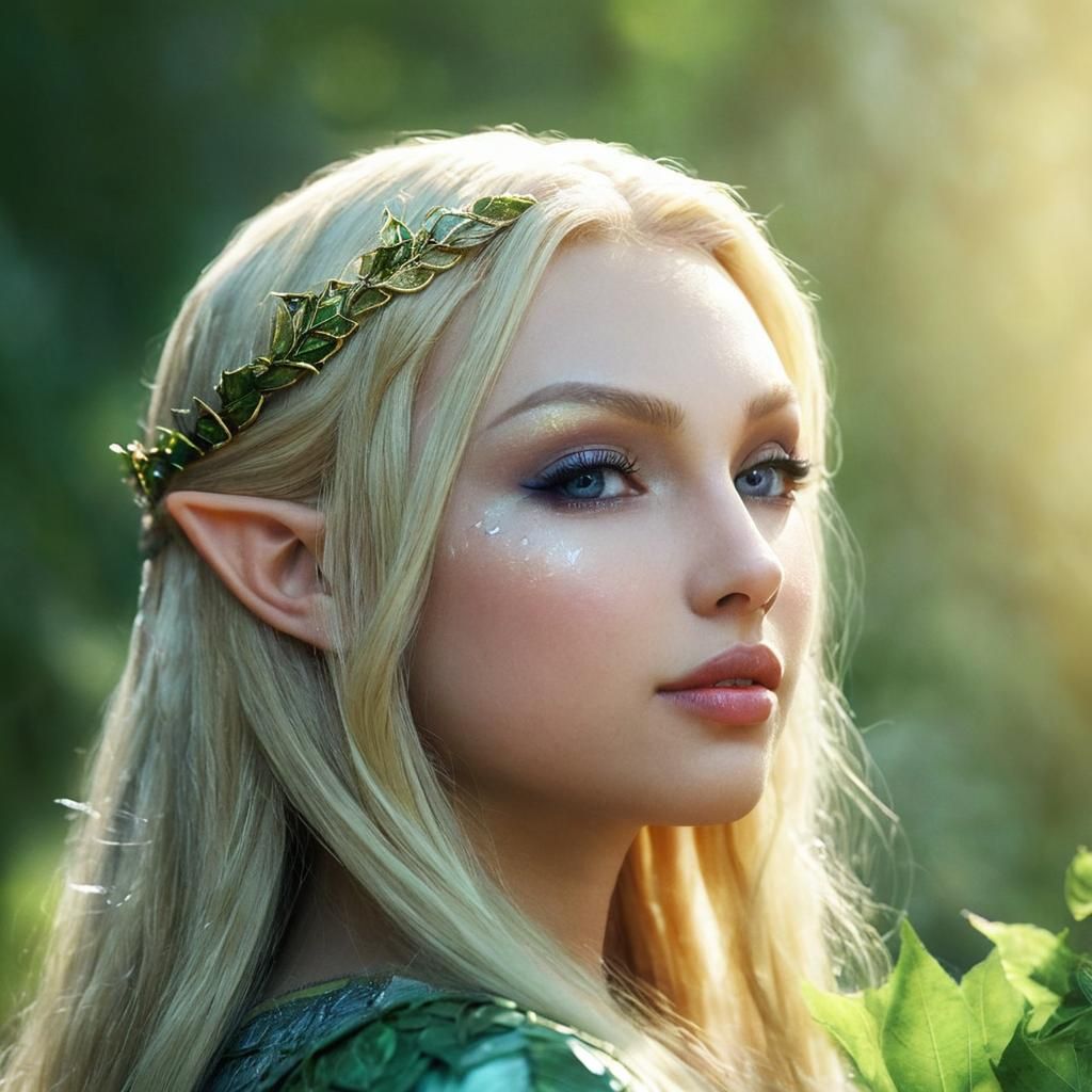 Elven Princess Portrait in Cinematic Style