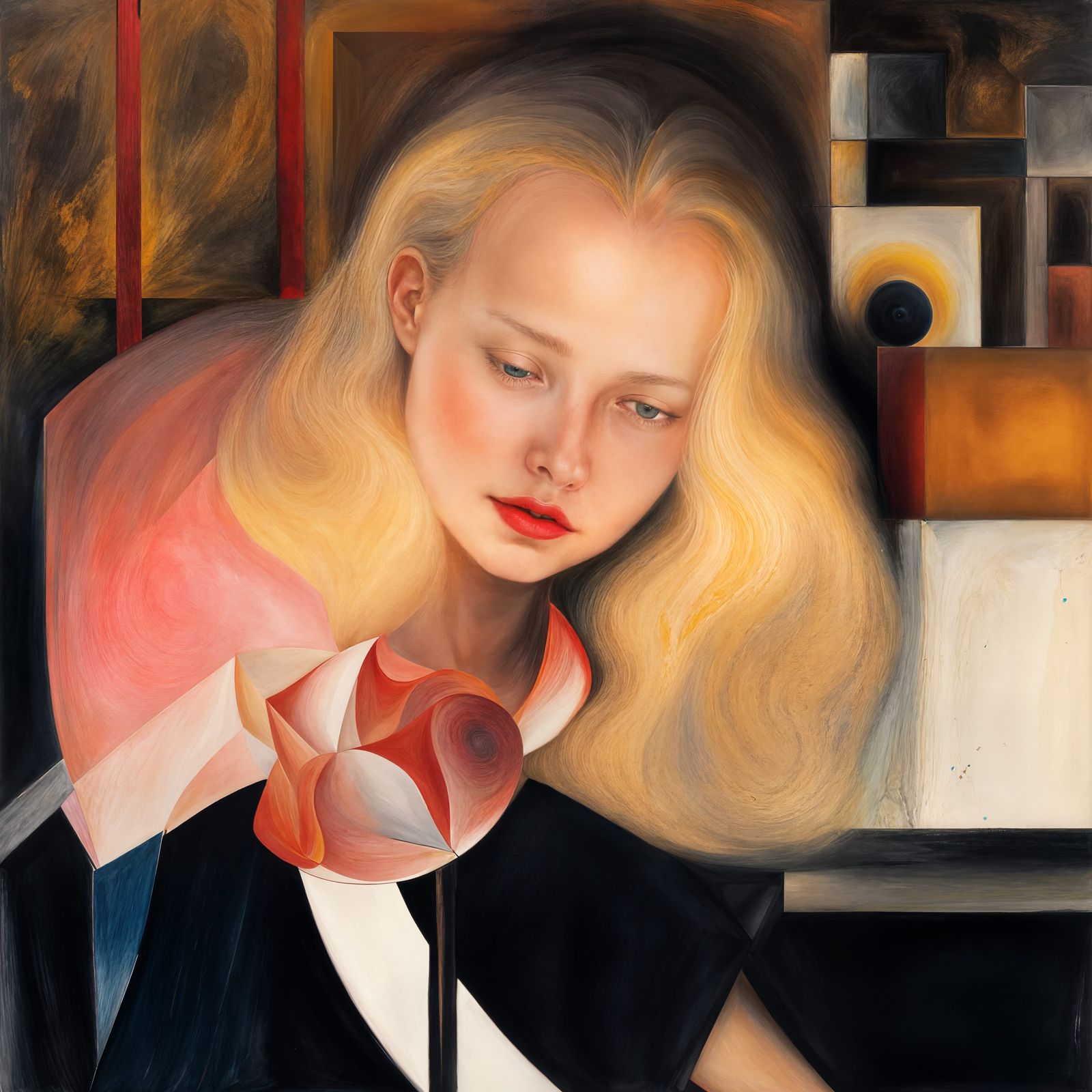 Abstract Angular Painting in Maximalist Style