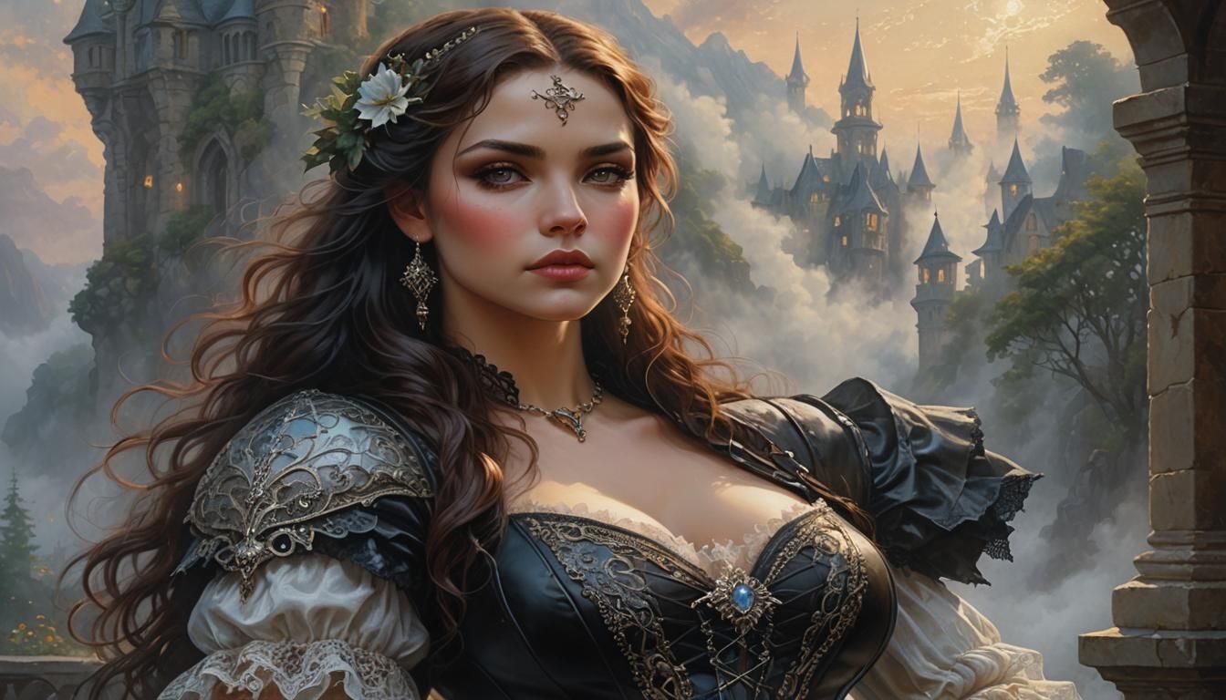 Renaissance Woman in Gothic Ethereal Fantasy