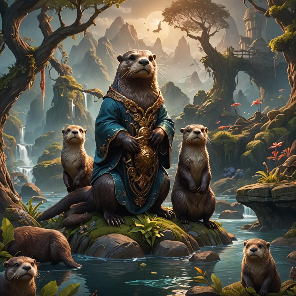 Otter Goddess: Detailed Fantasy Concept Art
