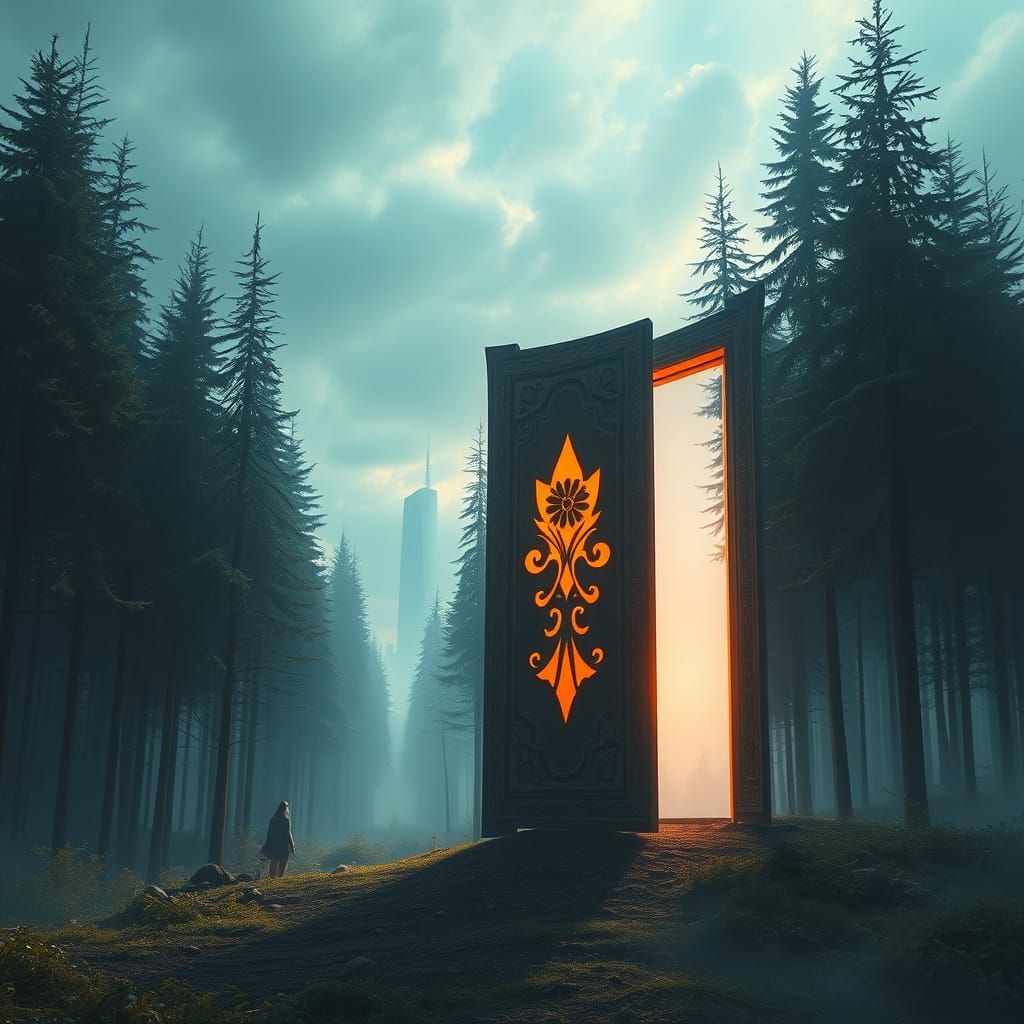 Surreal Doors in Mystical Landscapes