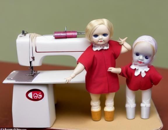 Smirky Dolls & Sewing Machine Section